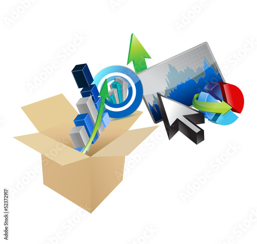 Illustration: bank business graph set design illustration bank business graph set design illustration
