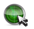 radar, map and cursor illustration design
