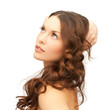 beautiful woman with long hair