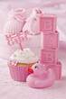 Cupcake with a cake pick