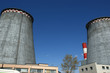 Pipes of coal  burning power station