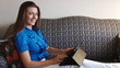 Video: Traveling businesswoman working on tablet computer Traveling businesswoman working on tablet computer