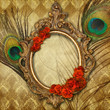 Vintage grunge background with roses