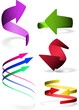 Arrow icon set. Vector