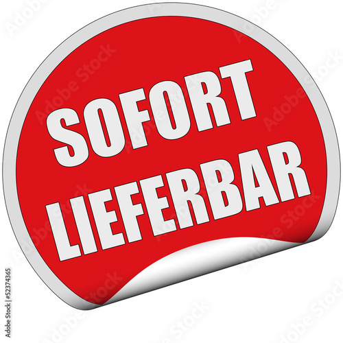 Illustration: Sticker rot rund cu SOFORT LIEFERBAR Sticker rot rund cu SOFORT LIEFERBAR