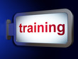 Education concept: Training on billboard background