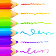 Colored pencils bright colorful set background