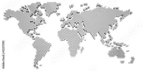 Illustration: World concept isolated on white World concept isolated on white
