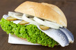 frisches fischbrötchen