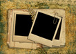 Vintage shabby background with polaroid-frame
