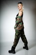 Photo: woman in military clothes, army girl woman in military clothes, army girl