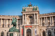 Hofburg in Vienna (Austria) with Statue of Prince Eugen