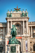 Hofburg in Vienna (Austria) with Statue of Prince Eugen