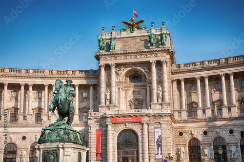 Photo: Hofburg in Vienna (Austria) with Statue of Prince Eugen Hofburg in Vienna (Austria) with Statue of Prince Eugen