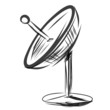 Vector: Satellite dish. Sketch vector illustration Satellite dish. Sketch vector illustration