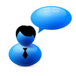 Icon of person with speech bubble