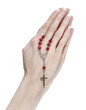 Hands holding a rosary