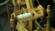 Hand spinning wool to yarn