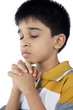 Portrait of Indian Boy Praying