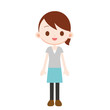 カジュアルな服装の若い女性