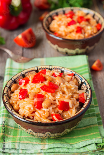Photo: Mexican rice in bowl Mexican rice in bowl