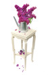 bouquet de lilas sur petit  meuble