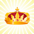 vector illustration of gold heraldic crown