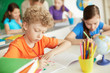 Boy drawing