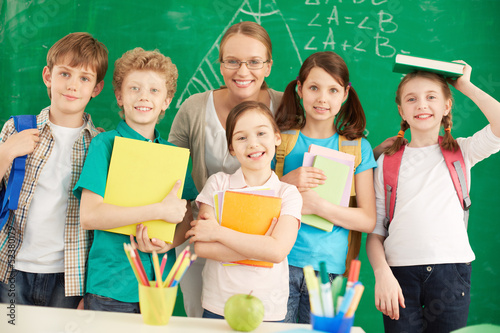 Photo: Teacher and learners Teacher and learners