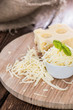 Emmentaler Cheese on wood