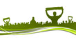Vektor: Menschengruppe Stimmung Menschengruppe Stimmung