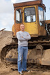 tractor operator at workplace