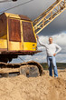 tractor operator at sand pit