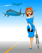 beautiful stewardess