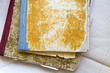 two dirty old notebooks