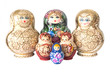 Russian toy matrioska isolated on white background