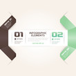 Modern Origami Style Number Options Infographics Banner
