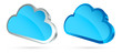 3D Clouds Blue/Silver