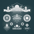 Retro summer design elements. Vector illustration.