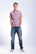 casual man with hands in pockets