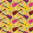 Seamless background, guitars