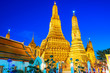 Twilight view of Wat Arun temple in Bangkok, Thailand.