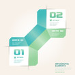 Modern Origami Style Number Options Infographics Banner