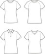 Vector illustration of women's t-shirts