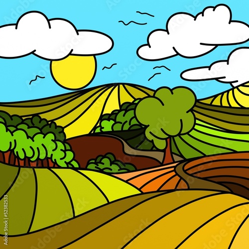 Illustration: colline verdi colline verdi
