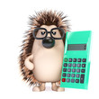 Cute hedgehog does math