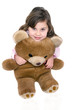 Kleines Mädchen mit Teddybär
