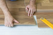 Installing wooden laminate flooring
