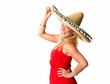 Blondine mit Sombrero