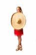 Blondine mit Sombrero